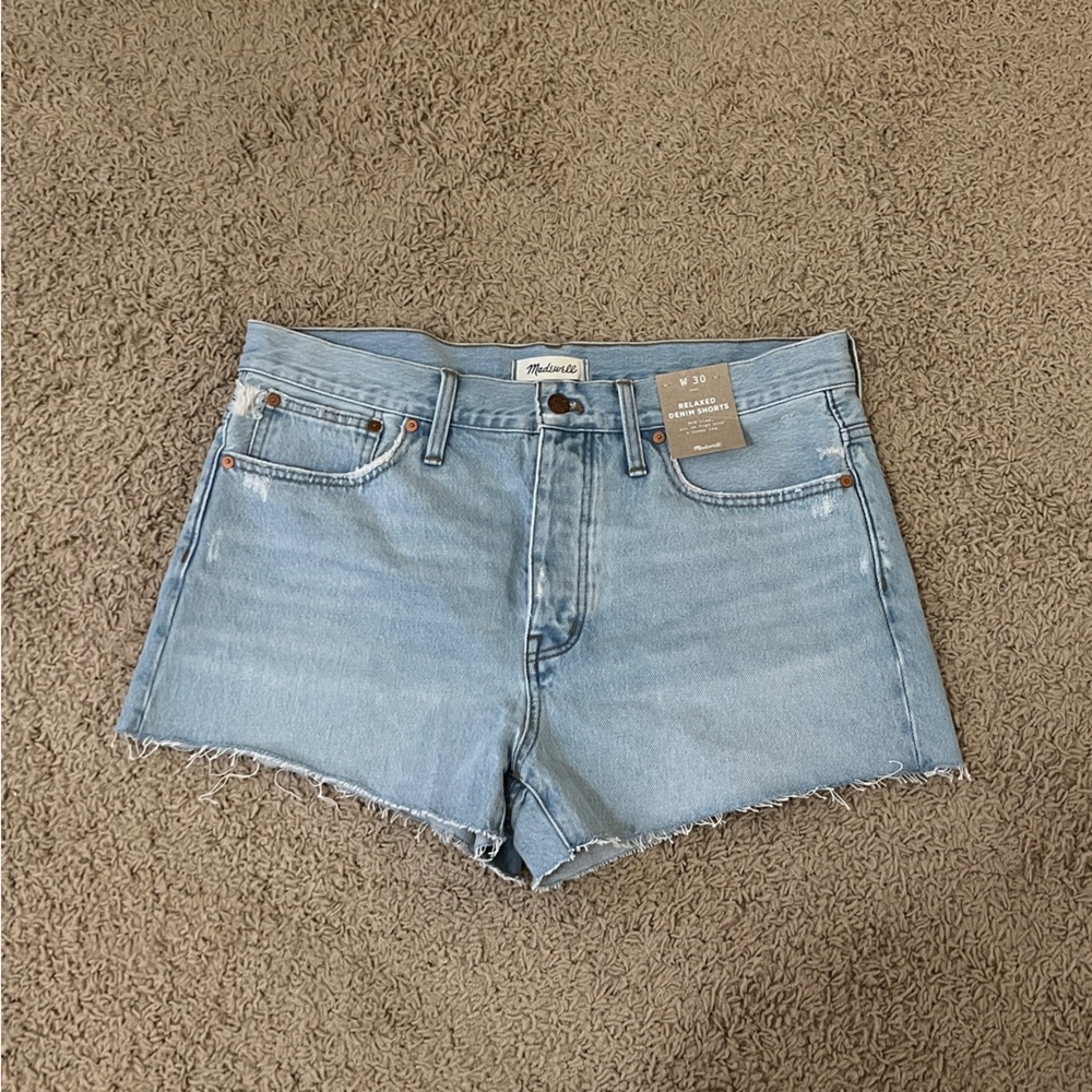 Women’s Madewell Relaxed Denim Shorts Mid-Rise W30 New with Tags NWT